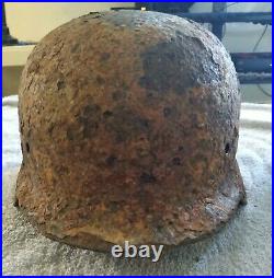 Original World War 2 German Helmets M40 Battle Field Relic