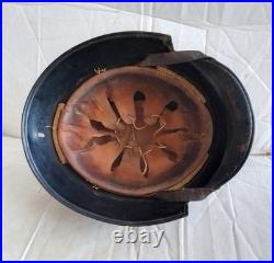 Original Ww2 German Helmet With Liner & Chinstrap Wwii