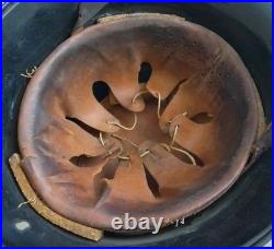 Original Ww2 German Helmet With Liner & Chinstrap Wwii