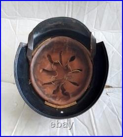 Original Ww2 German Helmet With Liner & Chinstrap Wwii