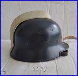 Original Ww2 German Helmet With Liner & Chinstrap Wwii