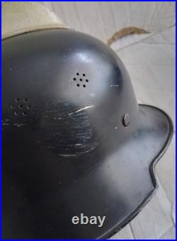 Original Ww2 German Helmet With Liner & Chinstrap Wwii