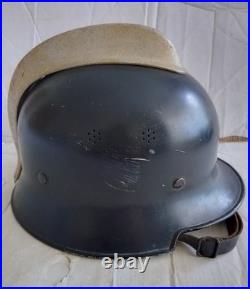 Original Ww2 German Helmet With Liner & Chinstrap Wwii