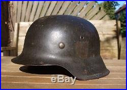 Original Ww2 German M42 Helmet Ef 66 Liner Marked Size 58