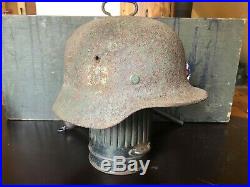 Original Ww2 German Relic XX Elite Troops DD M35 Helmet! Rare