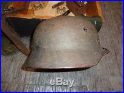 Original Ww2 German War Souvenirs In The Original Send Home Box Ger. Helmet &