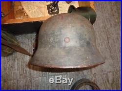 Original Ww2 German War Souvenirs In The Original Send Home Box Ger. Helmet &
