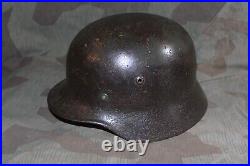 Original Ww2 German Wehrmacht M35 Q64 Helmet With Liner Battle Of Raseiniai 1941