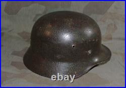 Original Ww2 German Wh M35 Q64 Stahlhelm Helmet & Liner Battle Of Raseiniai 1941