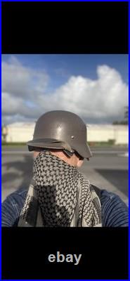 Original authentic 1945 World War II, German military helmet, a. K. A. STALHELM