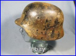 Orignal German WW2 M40 Camo Helmet Shell Size ET. 66