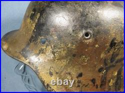Orignal German WW2 M40 Camo Helmet Shell Size ET. 66