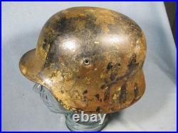 Orignal German WW2 M40 Camo Helmet Shell Size ET. 66