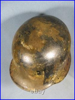 Orignal German WW2 M40 Camo Helmet Shell Size ET. 66