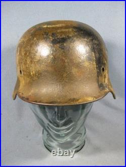 Orignal German WW2 M40 Camo Helmet Shell Size ET. 66