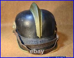 PRE WWII German PICKELHAUB leather FIREMAN'S helmet for FIREFIGHTER