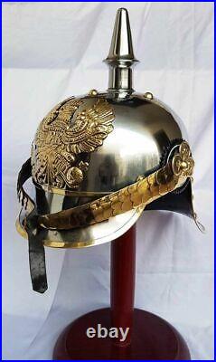 Pickelhaube Helmet, Military Helmet, WWI & WWII German FR Prussian Handmade Gift
