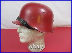 Post-WWII Era German Fireman's Helmet withLiner & Chin Strap Very NICE