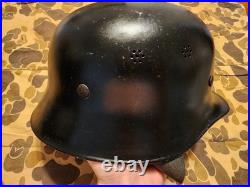 Post War German M34 Fire Fighter Helmet Excellent Condition