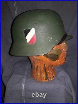 Post Ww2 German Helmet And Liner One Decal