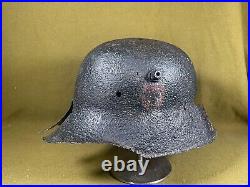 RARE Named Waffen SS Original WW2 German M18 Transitional Stahlhelm Helmet Relic