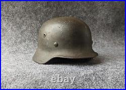 RARE WW2 Field'Heavy Pour' German M40 Helmet