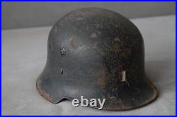 RARE WW2 German Helmet M34 Original Paint Military WWII Balkan Found