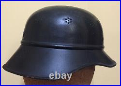Rare Original WW2 German KRUPP Armaments Factory Police Guard Helmet