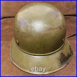 Rare Original WWII WWI German Helmet M16-18 Bulgarian legion PVHZ EUC