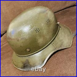 Rare Original WWII WWI German Helmet M16-18 Bulgarian legion PVHZ EUC