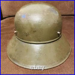 Rare Original WWII WWI German Helmet M16-18 Bulgarian legion PVHZ EUC