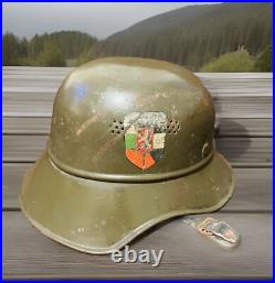 Rare Original WWII WWI German Helmet M16-18 Bulgarian legion PVHZ Good Condition Rare Original WWII WWI German Helmet M16-18 Bulgarian legion PVHZ Good Condition