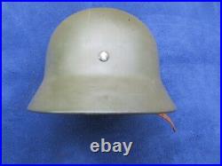 Rare Original Ww2 German Combat Helmet M40 Partial Liner And Chinstrap