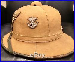 Rare Pith Helmet, Imperial German or WWII Africa Corps First Model With Badges