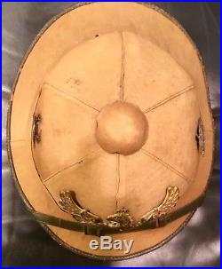 Rare Pith Helmet, Imperial German or WWII Africa Corps First Model With Badges