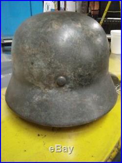 Rare Sought after D-Day WWII WW2 German Helmet Camo With Swastika