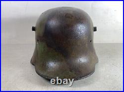 Rare WW2 WW1 German Helmet Fixed Bale m16 Austrian Camouflage 41S10