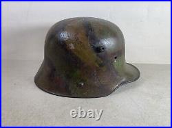 Rare WW2 WW1 German Helmet Fixed Bale m16 Austrian Camouflage 41S10