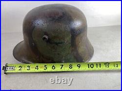 Rare WW2 WW1 German Helmet Fixed Bale m16 Austrian Camouflage 41S10