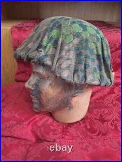 Rare WWII German Elite Helmet Cover Pea Dot 44 Camo HBT Original Maker Stamped