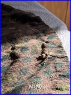 Rare WWII German Elite Helmet Cover Pea Dot 44 Camo HBT Original Maker Stamped