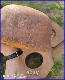 Rare WWII German Paratrooper M38 Helmet Steel Matrix