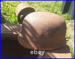 Rare WWII German Paratrooper M38 Helmet Steel Matrix