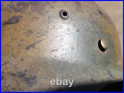 Rare Ww2 German Tri-color Camo M35 Helmet Named Battle Veteran Camo Helmet Rare Ww2 German Tri-color Camo M35 Helmet Named Battle Veteran Camo Helmet