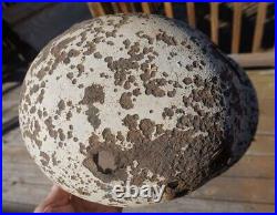 Rare Ww2 German Winter Snow Camo M40 Helmet Relic From Eastern Front (novgorod)