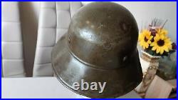 Rare, old WWII 1938 German Luftschutz Gladiator helmet used in Bulgaria, 3pcs, r