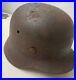 Relic-WW2-German-Army-Helmet-Good-solid-shell-Lots-of-Paint-01-up