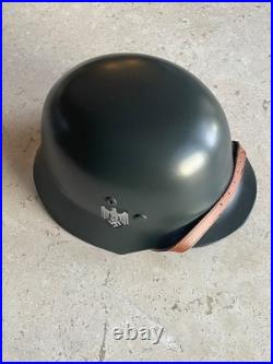 Replica World War II German Steel M-35 Helmet ET67 with Liner and Chin Strap