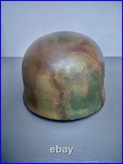 Repro Aged camo WW2 German M38 Fj Helmet