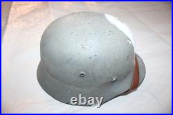 Repro WW2 German Army Normandy D-DAY 1944 Camo M35 Helmet Custom Skull Art Repro WW2 German Army Normandy D-DAY 1944 Camo M35 Helmet Custom Skull Art
